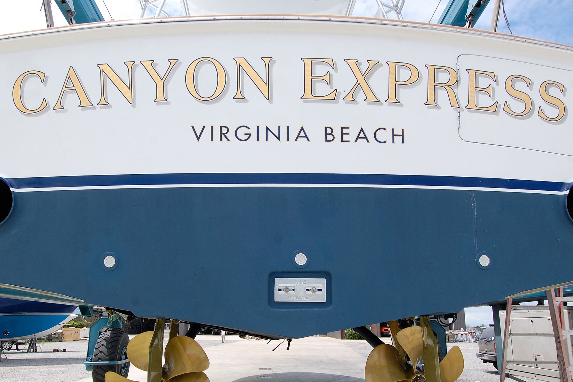 Canyon Express, Virginia Beach BOATS TRANSOM ARTWORK PAINTING EVERETT NAUTICAL DESIGNS
