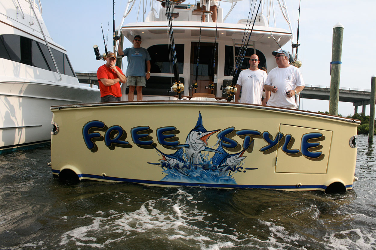 Free Style, Manteo North Carolina Boat Transom BOATS TRANSOM ARTWORK
